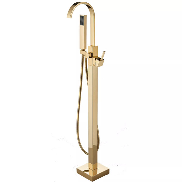 Nabiyy Modern Brass Floor Mounted Free Standing Bathtub Faucet Tub